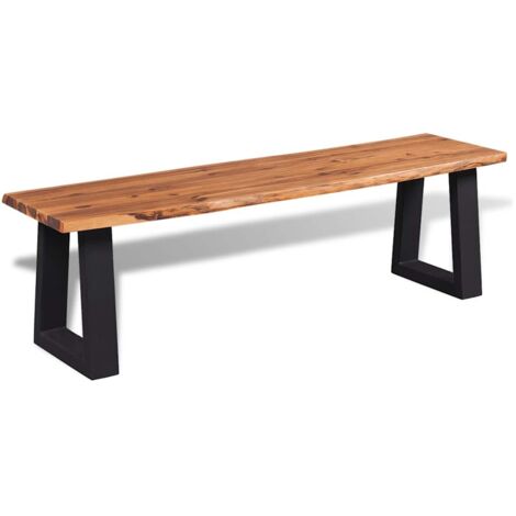 Banco de madera de acacia maciza 145 cm
