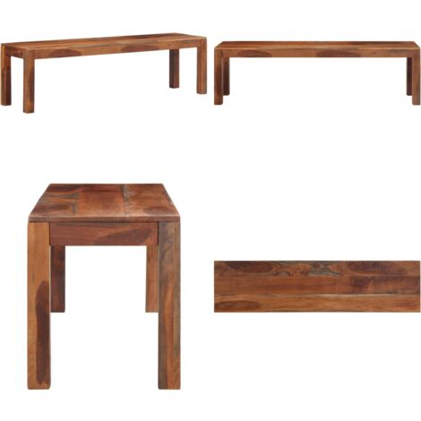 Banco de madera maciza acacia 160 cm - Banco de acacia - Banco de madera maciza