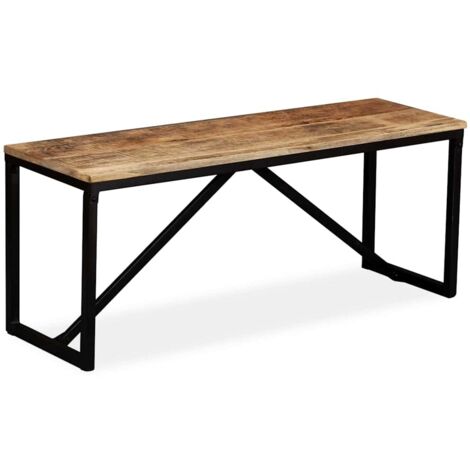 Banco de madera maciza de mango 110x35x45 cm vidaXL