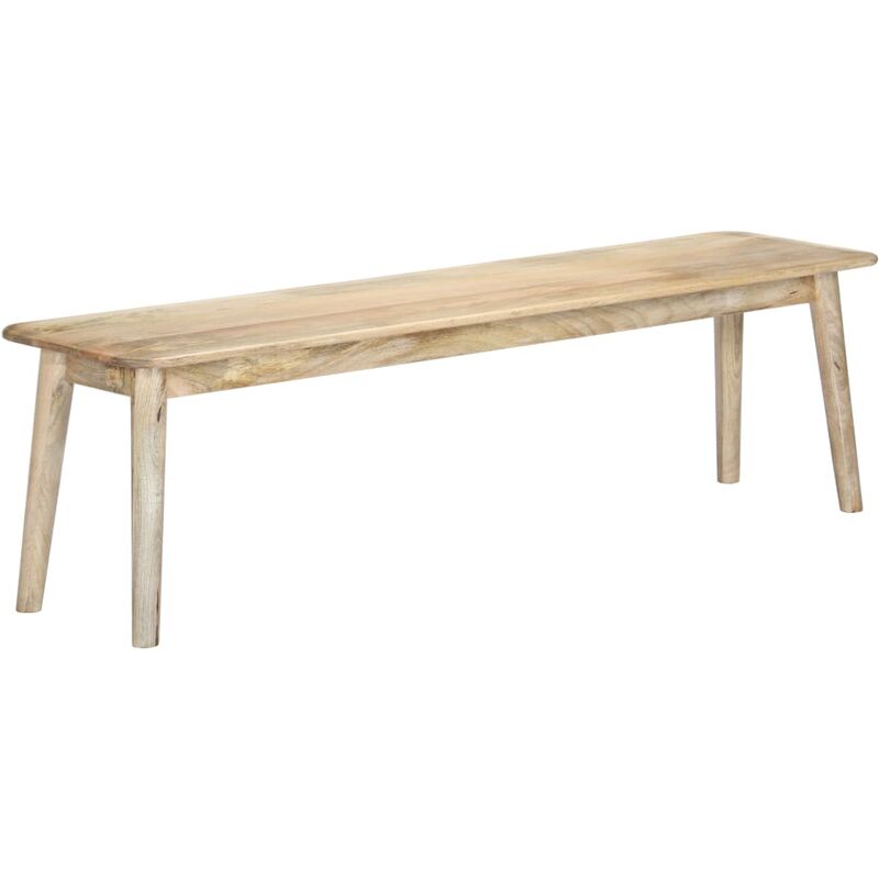 

Banco de madera maciza de mango 160 cm - Marrón