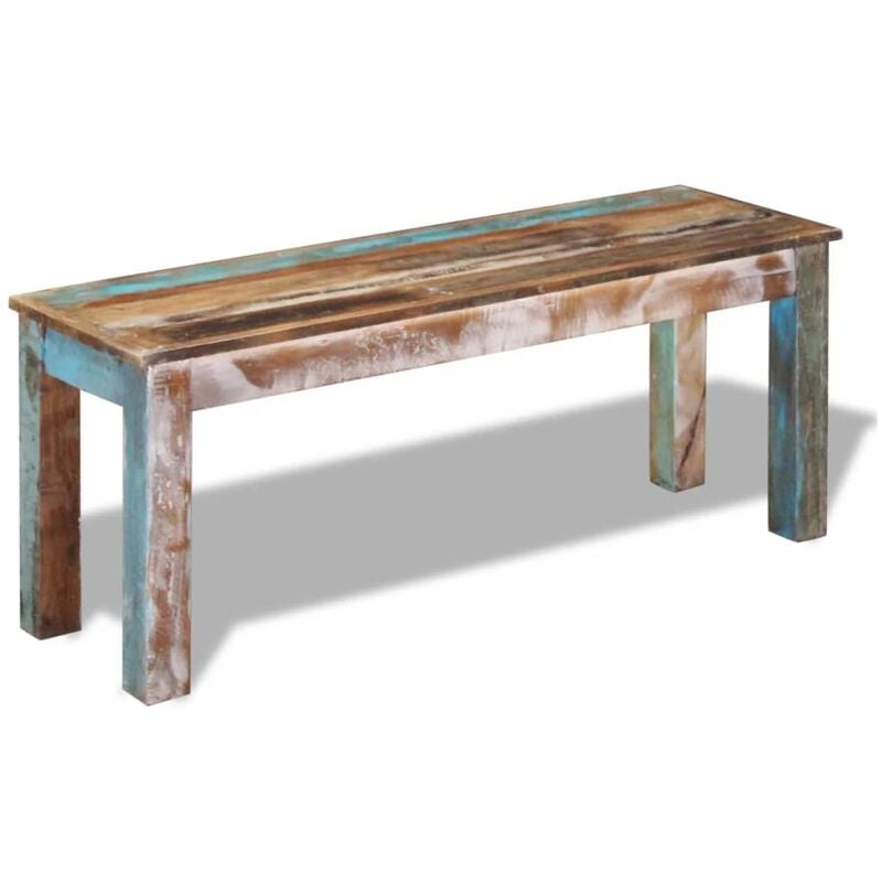 

Banco de madera maciza reciclada 110x35x45 cm
