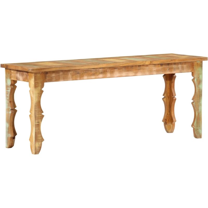 

Banco de madera maciza reciclada 110x35x45 cm - Marrón