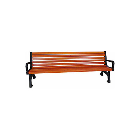 Banco de madera  macizo  con brazos  tablones de madera de