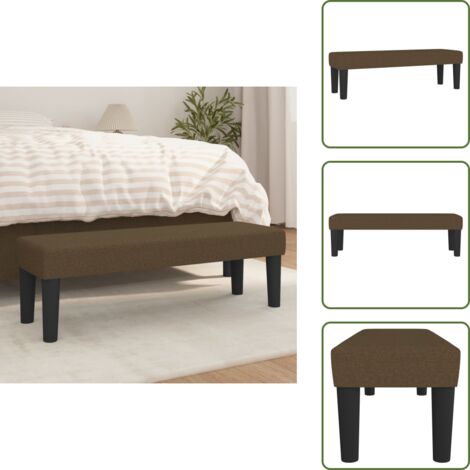 Banco de madera - vidaXL Banco de tela marrón 100x30x30 cm - Banco de espuma