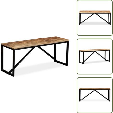 Banco de madera vintage - vidaXL Banco de madera maciza de mango 110x35x45 cm - Banco de madera mango