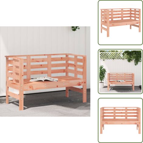 Banco de patio - vidaXL Banco de jardín madera maciza Douglas 111,5x53x71 cm - Banco de terraza