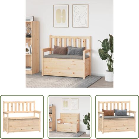 Banco de pino -  Banco de madera maciza de pino 112,5x51,5x96,5 cm