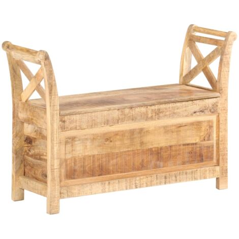 Banco de recibidor madera maciza de mango 103x33x72 cm vidaXL