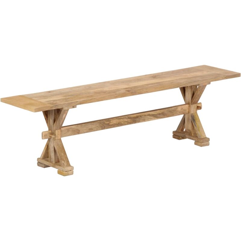 

Banco de recibidor madera maciza de mango 160x35x45 cm