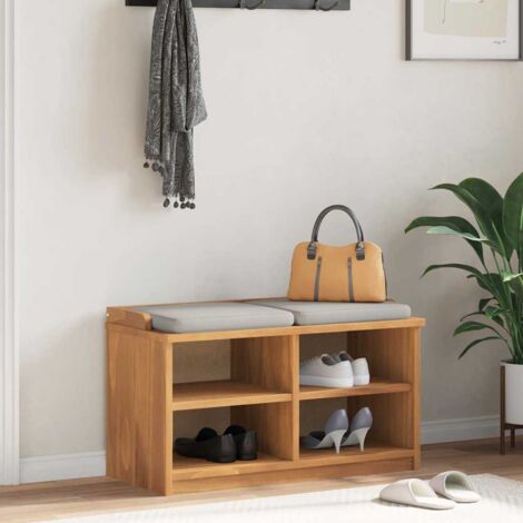Banco de recibidor SANDNES madera maciza de pino 87x40x50 cm