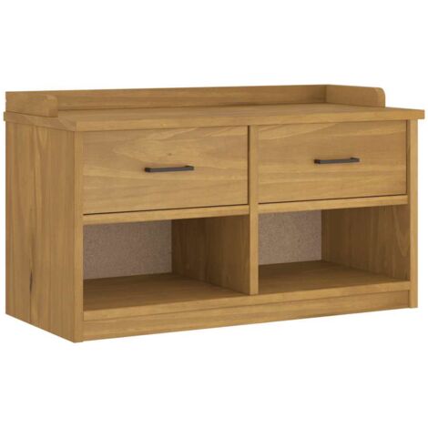 Banco de recibidor SANDNES madera maciza de pino 87x40x50 cm vidaXL
