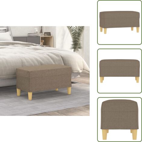 Banco de recibidor - vidaXL Banco de tela gris taupe 70x35x41 cm - Banco de pie de cama