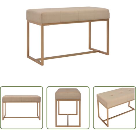 Banco de salón -  Banco 80 cm terciopelo beige
