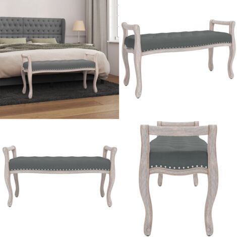 Banco de tela gris oscuro 110x45x60 cm - Banco de entrada - Banco de piano
