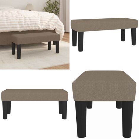 Banco de tela gris taupe 70x30x30 cm - Banco de tela - Banco multifuncional