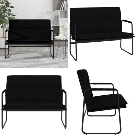 Banco de tela negro 100x64x80 cm - Banco de tela - Banco para leer