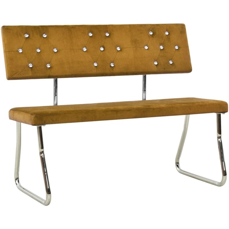 

Banco de terciopelo marrón 110 cm
