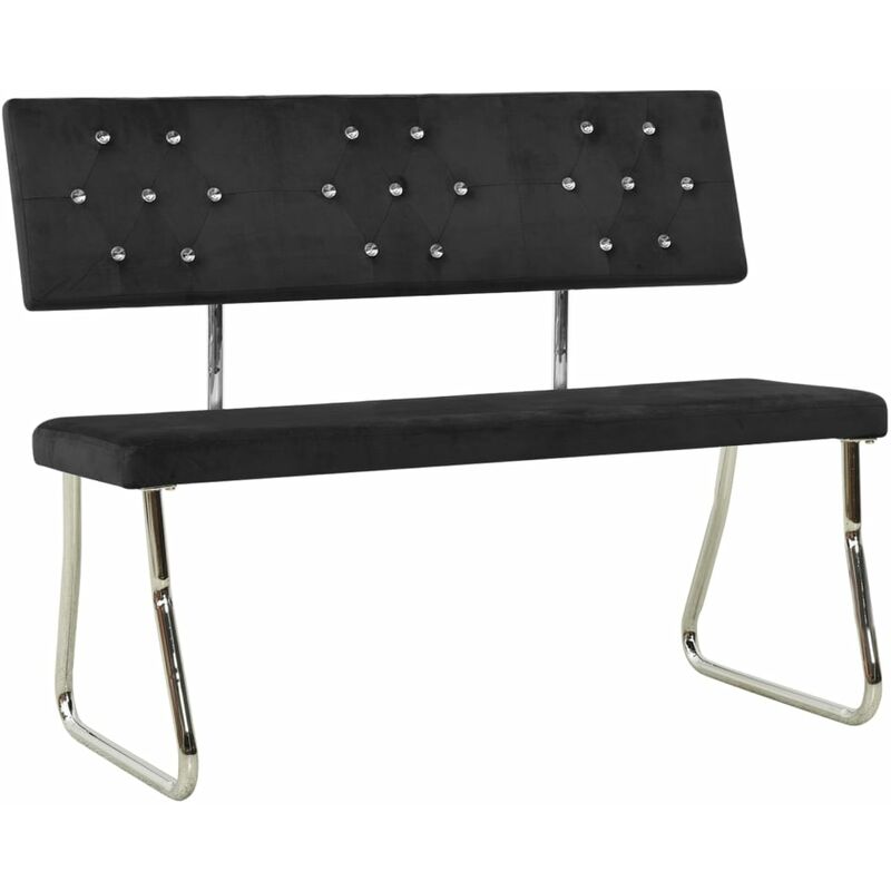 

Banco de terciopelo negro 110 cm