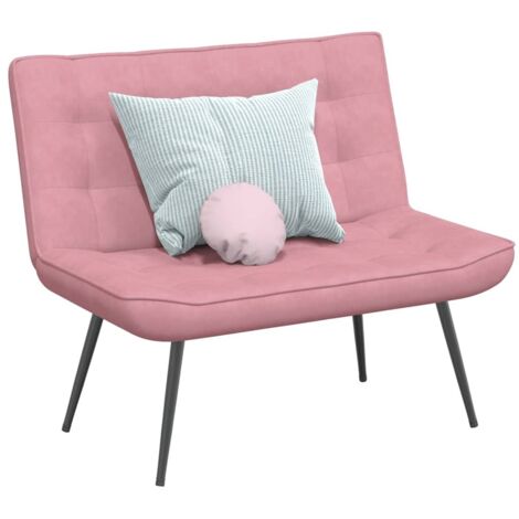 Banco de terciopelo rosa 110x74x84 cm