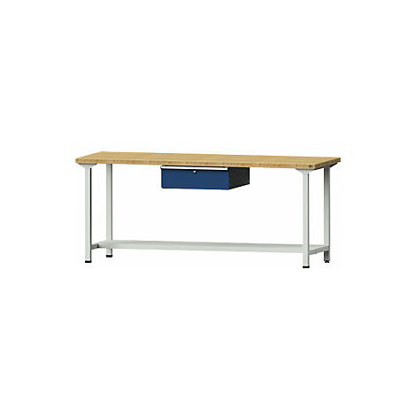 Banco de trabajo  bastidor modular  1 cajón  1 repisa 