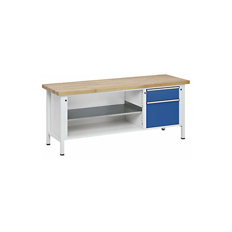 Banco de trabajo  bastidor modular  1 cajón de 180 mm  puerta