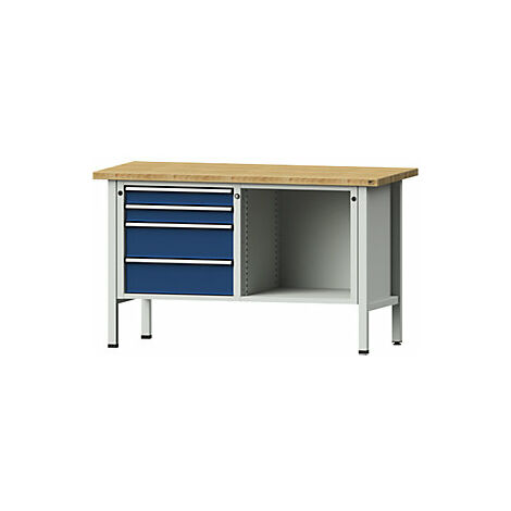 Banco de trabajo  bastidor modular  4 cajones  1 repisa  de