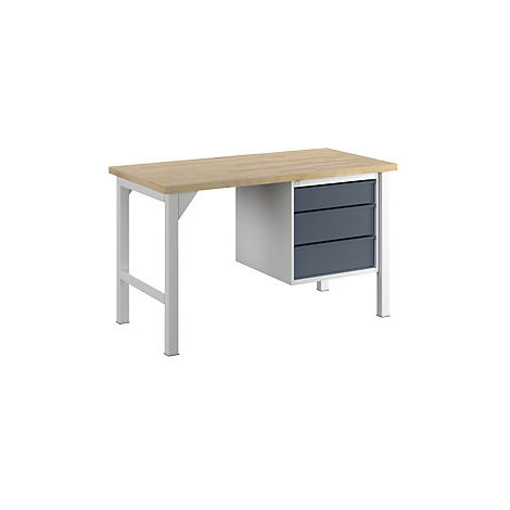 Banco de trabajo  bastidor modular  anchura 1500 mm  3 cajones