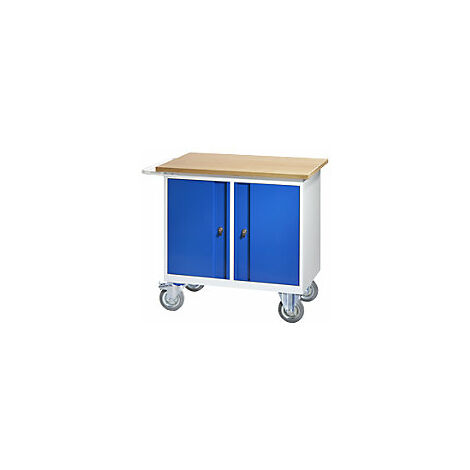 Banco de trabajo compacto  rodante  con 2 puertas  A x P 950 x