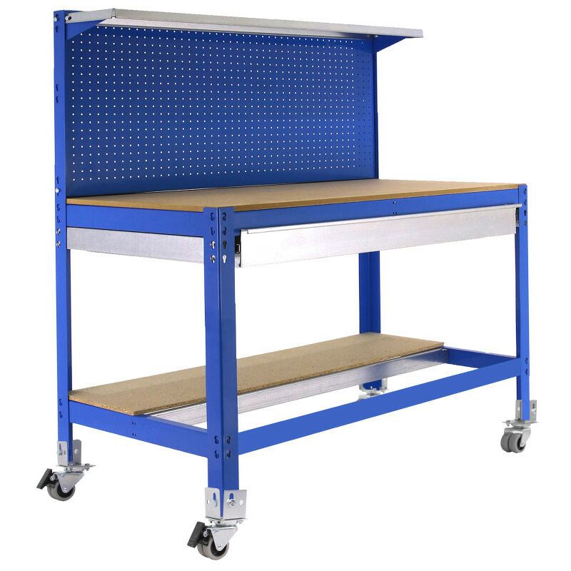 

Banco de trabajo con ruedas 155,5x91x61cm. 280Kg
