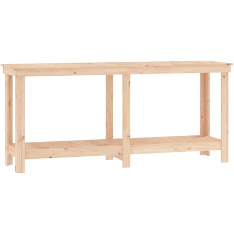 Banco de trabajo de madera maciza de pino 180x50x80 cm vidaXL
