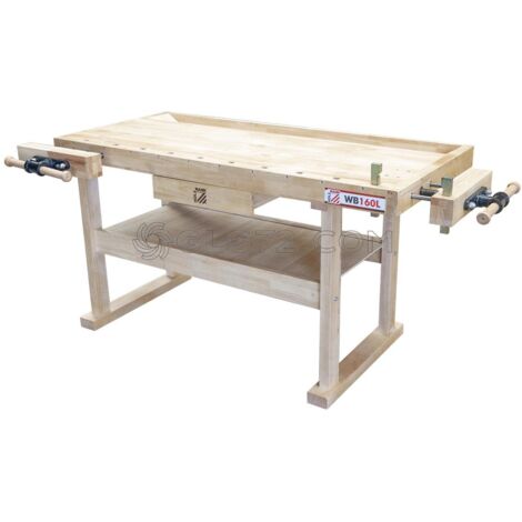 Banco de Trabajo de Madera Maciza WB160L 1600x820x820mm. 150Kg.