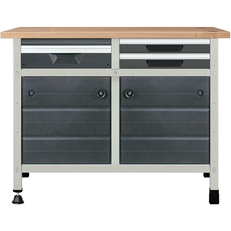

Banco de trabajo modular 2 cuerpos 1130 x 650 x 860 mm Wolfcraft 8066000