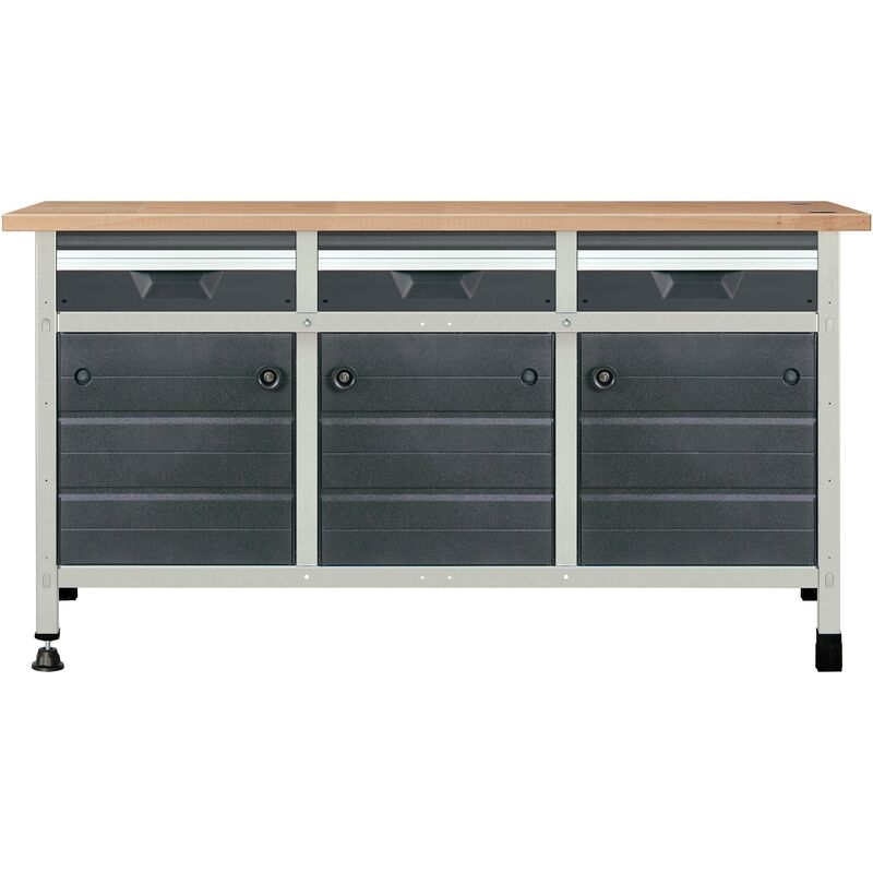 

Banco de trabajo modular de 1610 mm, no. 6 - 1610 x 650 x 860 mm - Wolfcraft