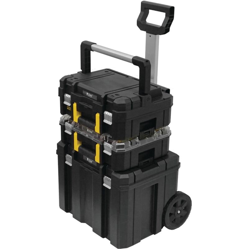 Stanley – Chariot modulaire de rangement sur roulettes 72x52x42cm – 7 compartiments – Capacité 50kg – FMST180103