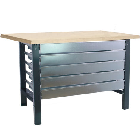 Banco de trabajo SIMONWORK (86,5x120x75cm) ANTRACITA Y MDF