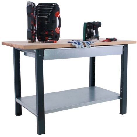 Banco de trabajo SIMONWORK (86,5x150x75cm) ANTRACITA Y HAYA