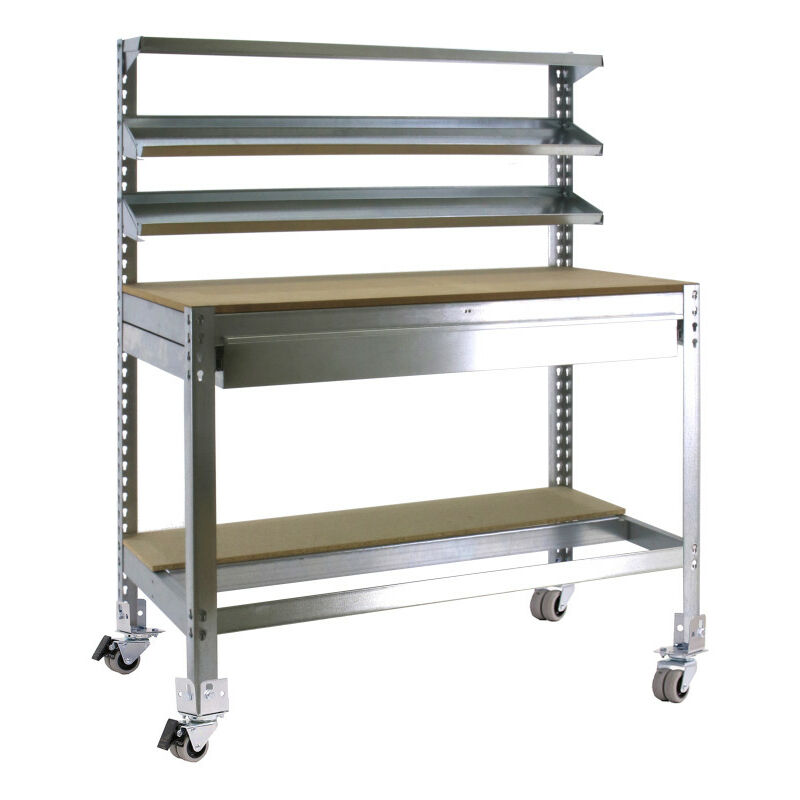 

Banco de trabajo Simonwork con ruedas BT1 Box 900 galva/madera 152x91x61 cm