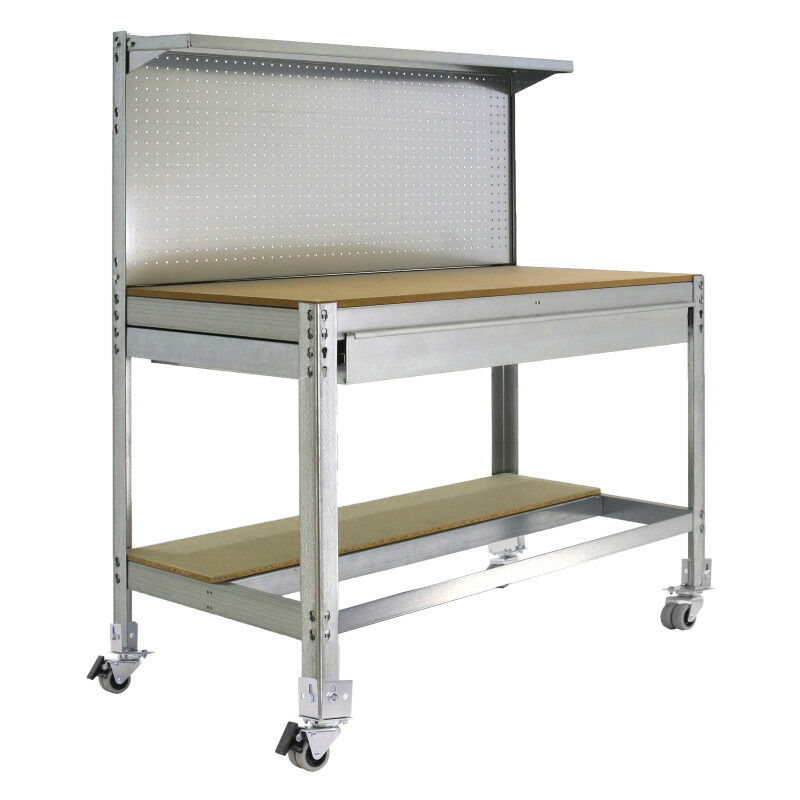 

Banco de trabajo Simonwork con ruedas BT3 Box galva/madera 152x91x61cm