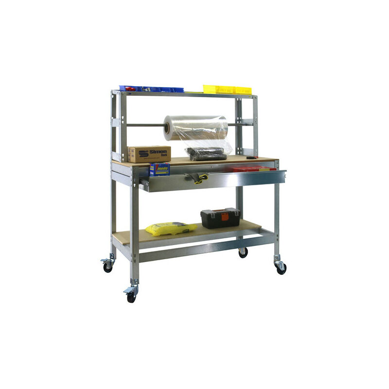 

Banco de trabajo Simonwork con ruedas BT4 Box galva/madera 152x91x76cm