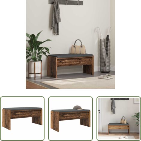 Banco de vestíbulo -  Banco de entrada con cojín Madera vieja 83 x 38 x 40 cm