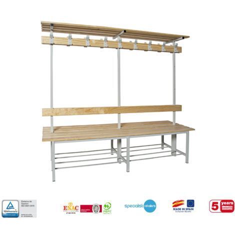 Banco de vestuario SIMONLOCKER (100x180x67cm) GRIS