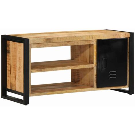 Banco de Zapatos Marrón 100 x 40 x 50 cm Madera maciza de Mango vidaXL