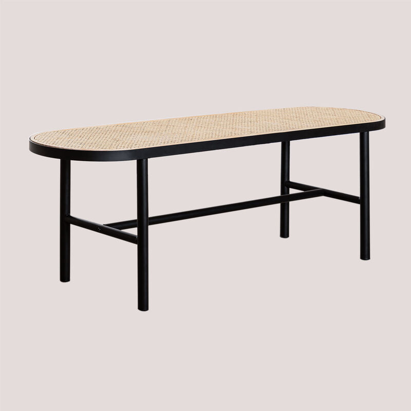 

Banco en Ratán y Madera Gabor Negro - Sklum