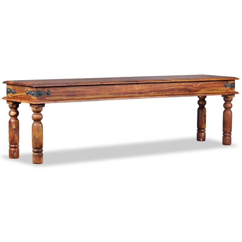 

Banco estilo castillo madera maciza de sheesham 160x35x45 cm