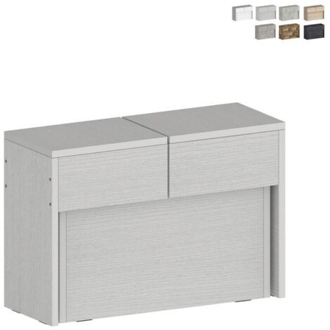 Banco extensible 66 - 290 cm para mesa de comedor consola Pratika A - Blanco Shabby