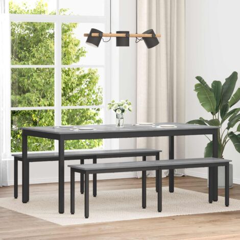 Banco Gris  160 x 35 x 45 cm Madera de ingeniería