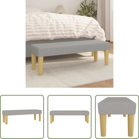 Banco gris claro -  Banco de tela gris claro 100x30x30 cm