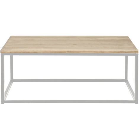 Banco iCub 100x40x45cm Blanco en madera maciza de pino acabado natural estilo nórdico Industrial Box Furniture