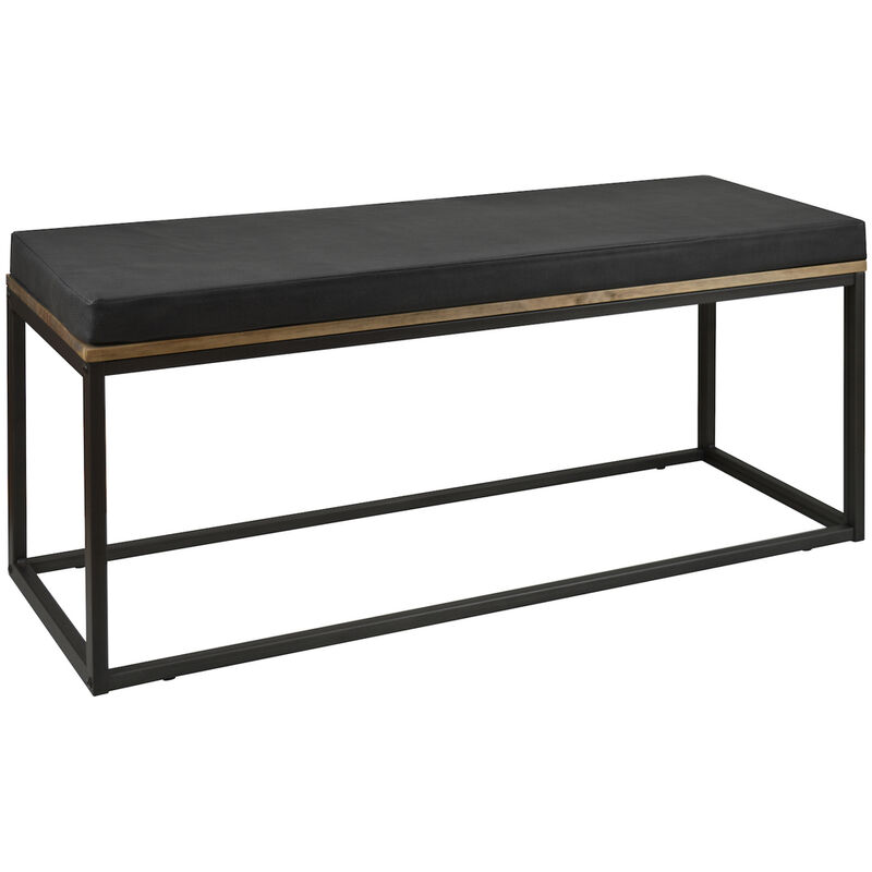 

Banco iCub con cojín polipiel Industrial Vintage – 40x120x51cm. Negro