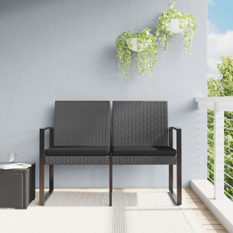 Banco para jardín 2 plazas hierro fundido 100x54x80cm Blanco [casa.pro]